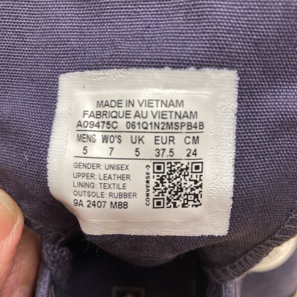 Converse Chuck 70 Hi Top Sneakers Unisex Size W 7 / M 5 Shadow Purple (Blue) NEW - Picture 5 of 11